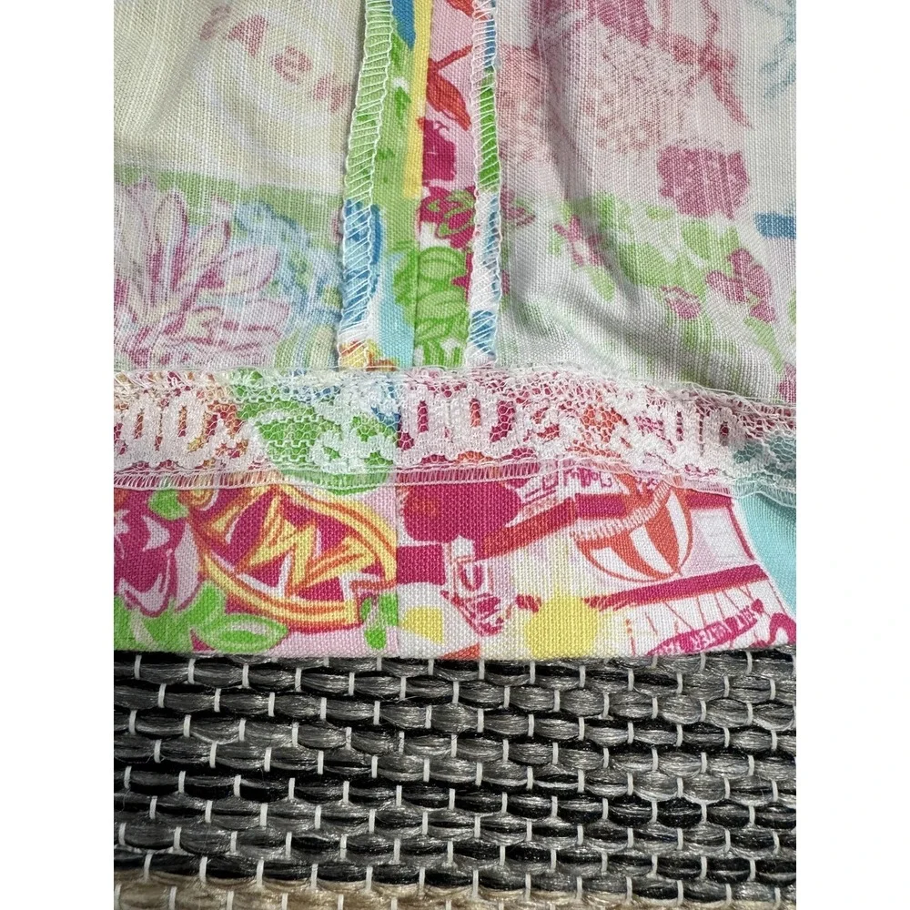 Lilly Pulitzer Dress Women's 4 State of Mind Patchwork Strapless Sundress Preppy - Picture 6 of 16